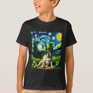 Camiseta Noche estrellada de Bulldog francés Santa Patrones