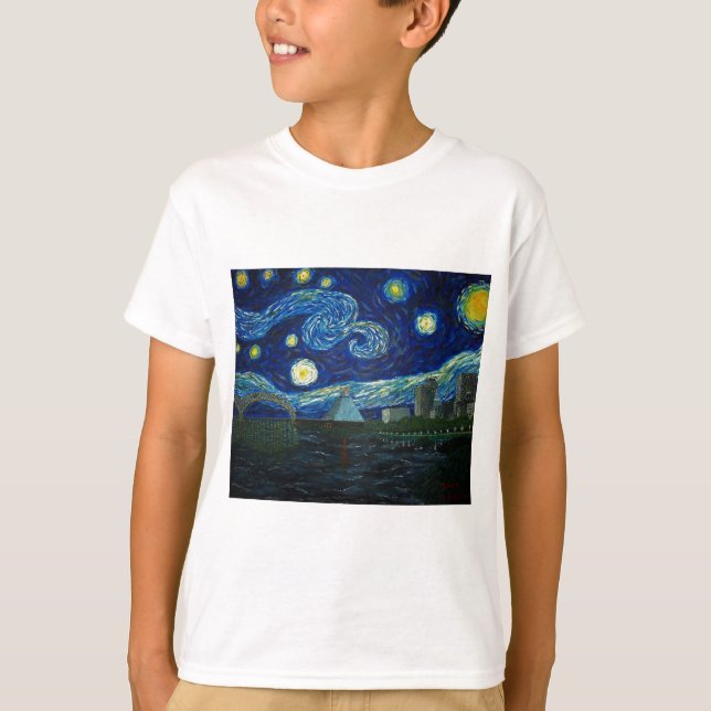 Camiseta "Noche estrellada de Memphis" por Jack Lepper (Anverso)
