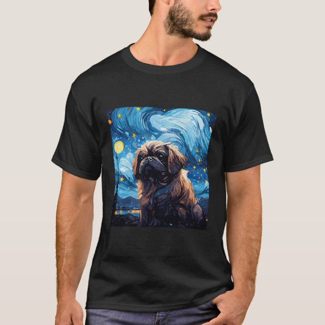 Camiseta Noche estrellada de Pekín para papá de perro (Anverso)