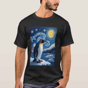 Camiseta Noche estrellada de Van Gogh: Pingüino de Tuxedo