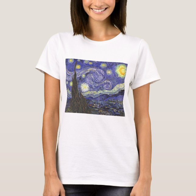Camiseta Noche estrellada de Vincent van Gogh (Anverso)