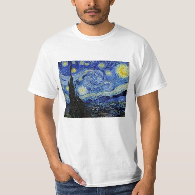 Camiseta Noche estrellada de Vincent Van Gogh (Anverso)