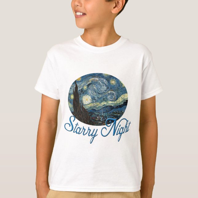 Camiseta Noche estrellada de Vincent van Gogh. (Anverso)