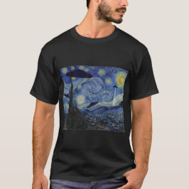 Camiseta Noche estrellada Funny Van Gogh Pintando OVNI Alie