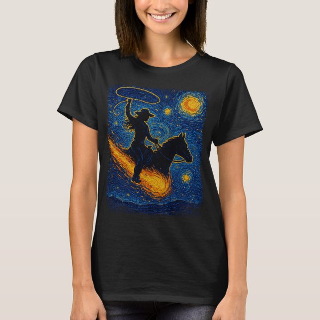 Camiseta Noche estrellada: Impresión de arte occidental Van (Anverso)
