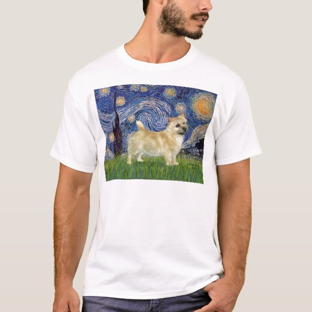 Camiseta Noche estrellada - Norwich Terrier (Anverso)