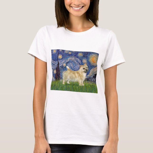 Camiseta Noche estrellada - Norwich Terrier (Anverso)