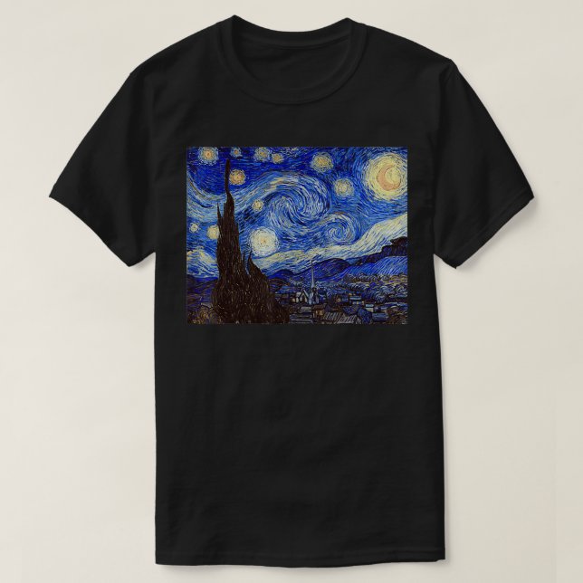 Camiseta Noche estrellada por el famoso dolor artístico de  (Diseño del anverso)