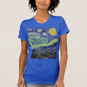 Camiseta Noche estrellada por van Gogh Royal Blue