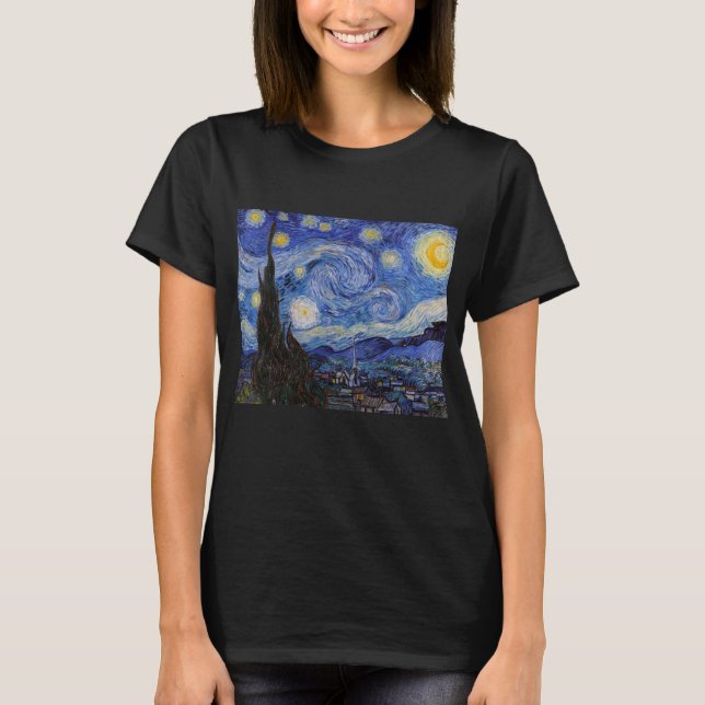Camiseta Noche estrellada: Saint Remy de Vincent Van Gogh (Anverso)
