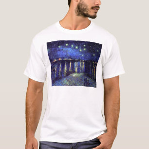 Camiseta noche estrellada sobre el Ródano 1890