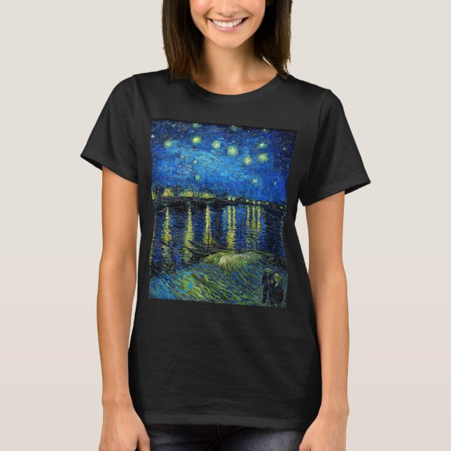 Camiseta Noche estrellada sobre el Ródano por Vincent Van G (Anverso)