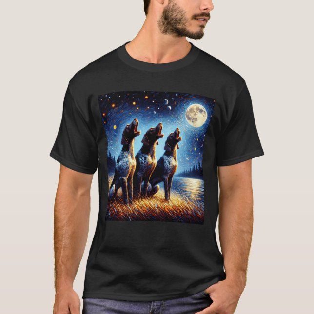 Camiseta Noche estrellada Tres Punteros Alemanes De Corto C (Anverso)