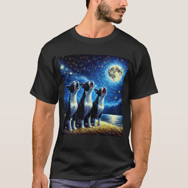 Camiseta Noche estrellada tres terratenientes de Boston llo (Anverso)