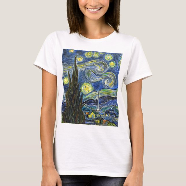 Camiseta Noche estrellada, Van Gogh (Anverso)