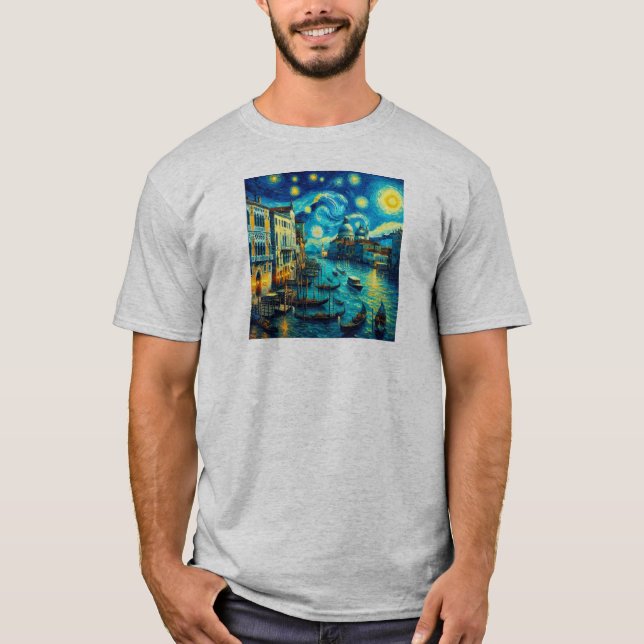 Camiseta Noche estrellada Venecia Italia (Anverso)