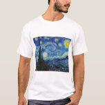 Camiseta Noche estrellada, Vincent van Gogh<br><div class="desc">Vincent Willem van Gogh (30 de marzo de 1853 a 29 de julio de 1890) fue un pintor holandés post-impresionista que figura entre las figuras más famosas e influyentes de la historia del arte occidental. En poco más de una década, creó unas 2.100 obras de arte, entre ellas unas 860...</div>