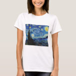 Camiseta Noche estrellada, Vincent van Gogh<br><div class="desc">Vincent Willem van Gogh (30 de marzo de 1853 a 29 de julio de 1890) fue un pintor holandés post-impresionista que figura entre las figuras más famosas e influyentes de la historia del arte occidental. En poco más de una década, creó unas 2.100 obras de arte, entre ellas unas 860...</div>