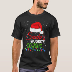 Camiseta Noche favorita de Santa Hat alumbra a Ch divertida