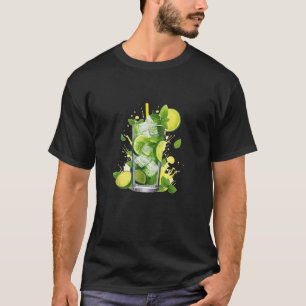 Camiseta Noche Fiesta cubana divertida con cócteles y Mojit