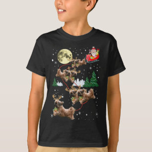 Camiseta Noche graciosa de renos Shih Tzu Navidades de navi