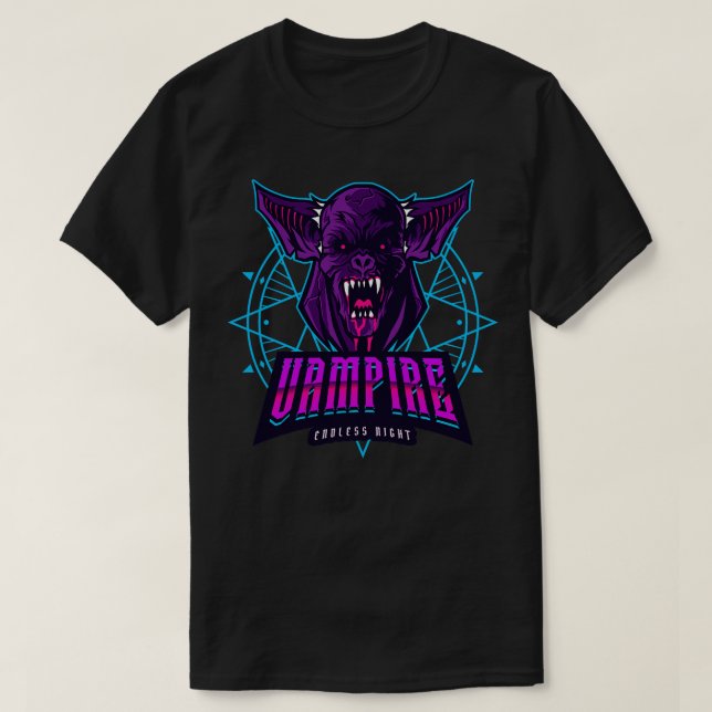 Camiseta Noche infinita de vampiros (Diseño del anverso)