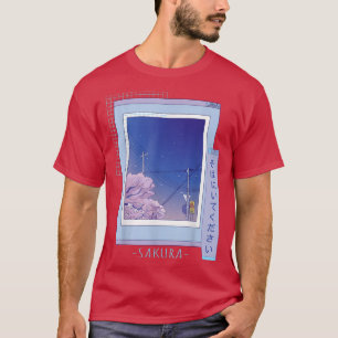 Camiseta Noche japonesa de vaporwave Cherry Blossom Streetw