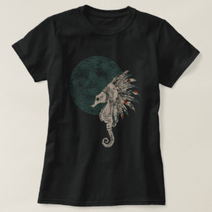 Camiseta noche nativa de caballito de mar