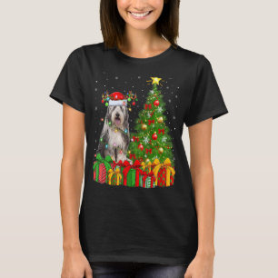Camiseta Noche navideña alumbrado de Santa Cruz Perro de Co