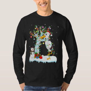 Camiseta Noche navideña virgen árbol de navidad alumbrando