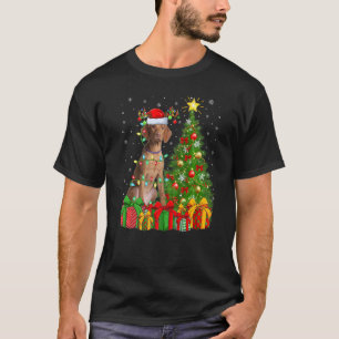 Camiseta Noche navideño alumbrado por Navidades de perro de