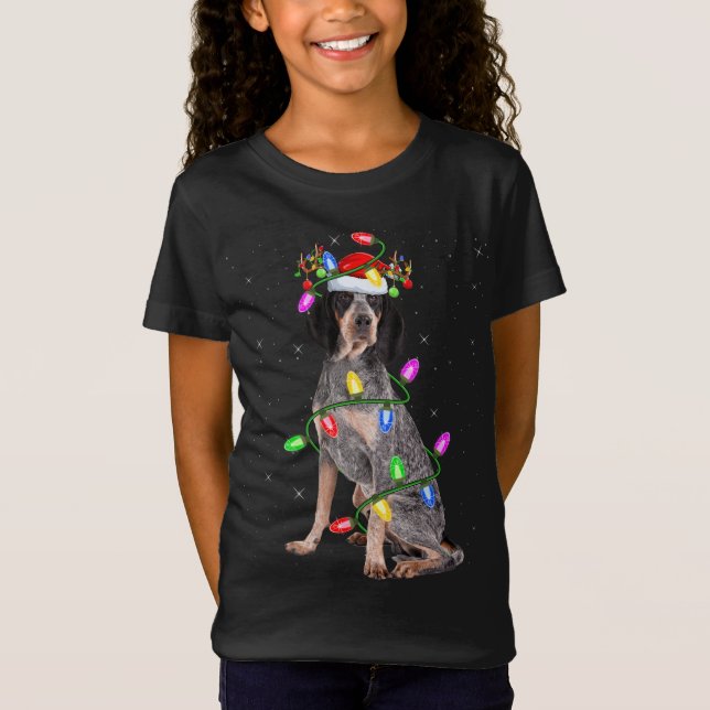 Camiseta Noche navideño alumbrador de Santa Bluetick perro  (Anverso)