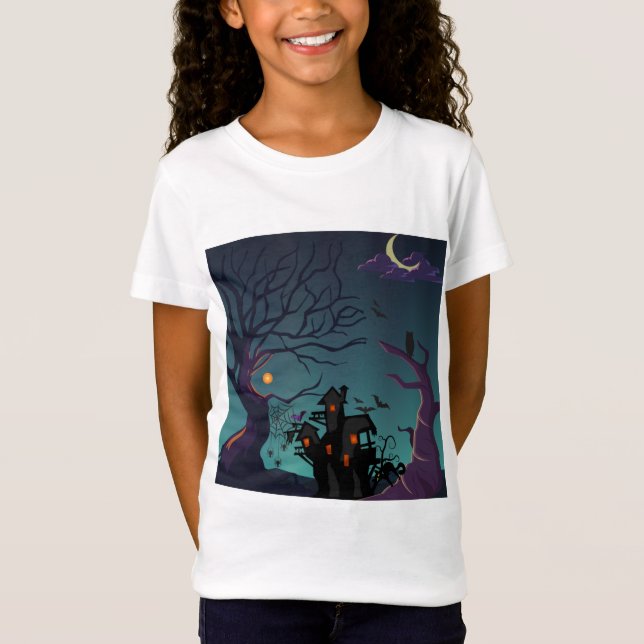 Camiseta Noche oscura | Halloween | casa embrujada (Anverso)
