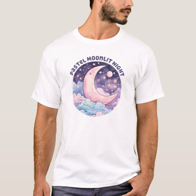 Camiseta Noche Pastel Moonlit - Luna Crescent Dreamy (Anverso)