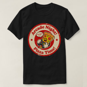 Camiseta Noche Retro de Arcade y Gráfico de Dibujos Animado