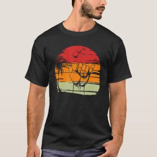 Camiseta Noche retro para el surf Shaka y Surf Rótulo