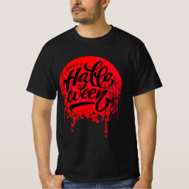 Camiseta Noche Roja Feliz Halloween