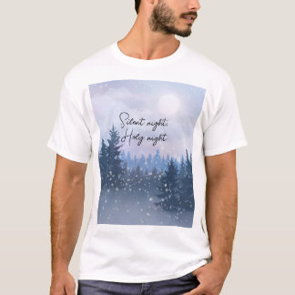 Camiseta Noche Santa Noche Mágica Ilustracion de invierno