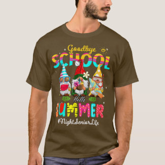 Camiseta Noche Senior Gnome Goodbye School Hello Summer