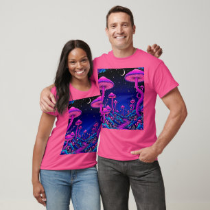 Camiseta Noche silvestre silvestre Psicodélico brillante