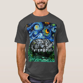 Camiseta Noche Sleepy Gray Tabby