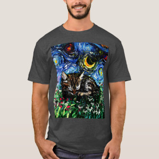 Camiseta Noche Sleepy Tabby Kitten