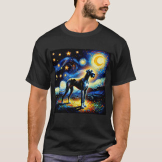 Camiseta Noche Starry Great Dane Dog Van Gogh Lover