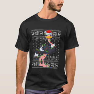 Camiseta Noche sudorosa alumbra pájaro de Ostrich Santa Hat