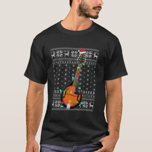 Camiseta Noche sudorosa alumbrada Santa Musical Mandolin Ch