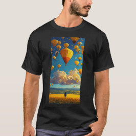 Camiseta Noche tranquila: Miles de cometas bailando en
