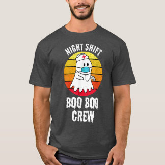 Camiseta Noche Turno Boo Boo Crew Enfermera Halloween Para