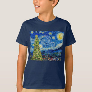 Camiseta Noche Van Gogh Starry - Árbol de Navidad
