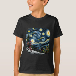 Camiseta Noche Van Gogh Starry Santa Navidades Invierno Sno