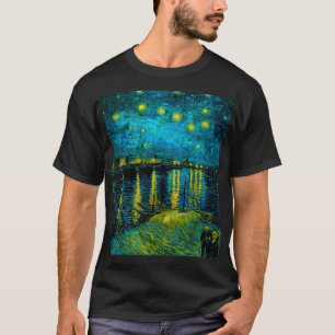 Camiseta Noche Van Gogh Starry sobre el Ródano